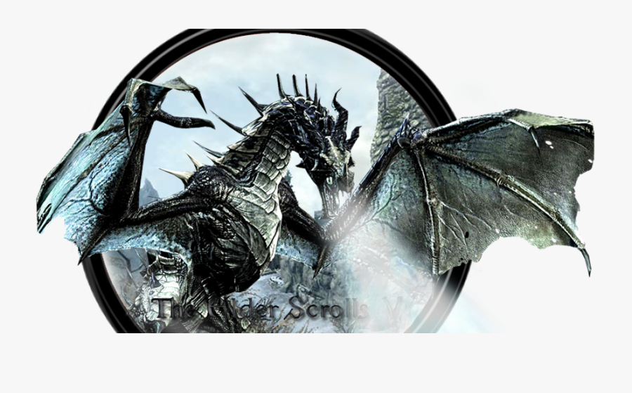 Dragon - Transparent Skyrim Dragon Png, Transparent Clipart