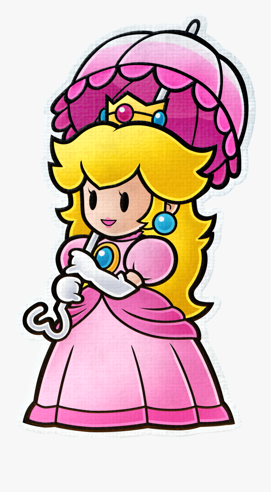 Princess Peach Mariowiki Fandom - Paper Mario Color Splash Peach Png, Transparent Clipart