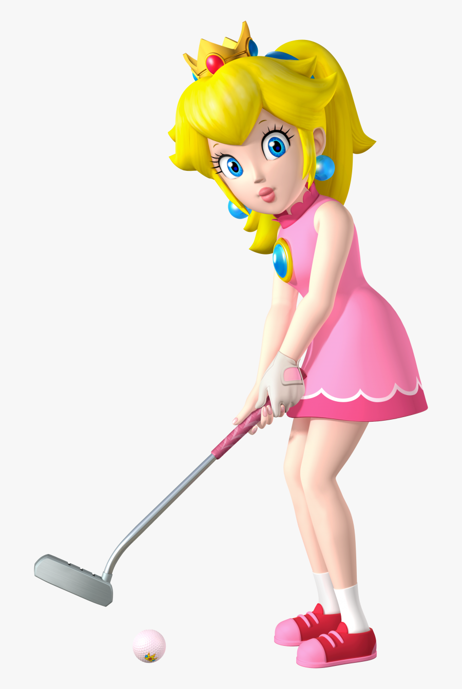 Princess Peach Clipart Transparent Background - Princess Peach Short Dress, Transparent Clipart