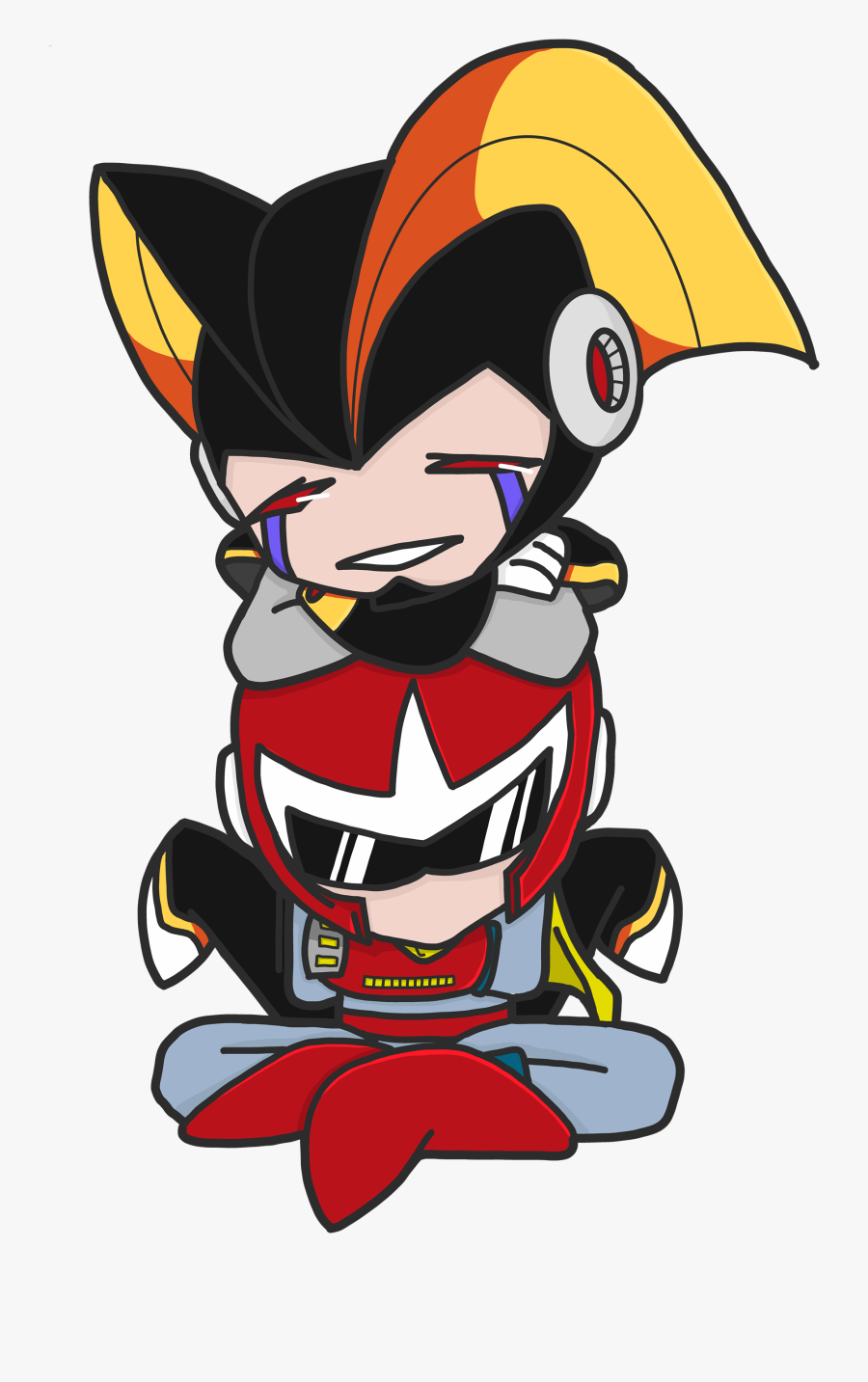 Transparent Protoman Png - Proto Man X Bass, Transparent Clipart