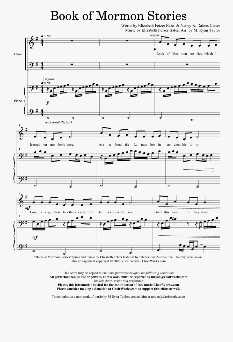 Transparent Lds Prophet Clipart - Sheet Music, Transparent Clipart