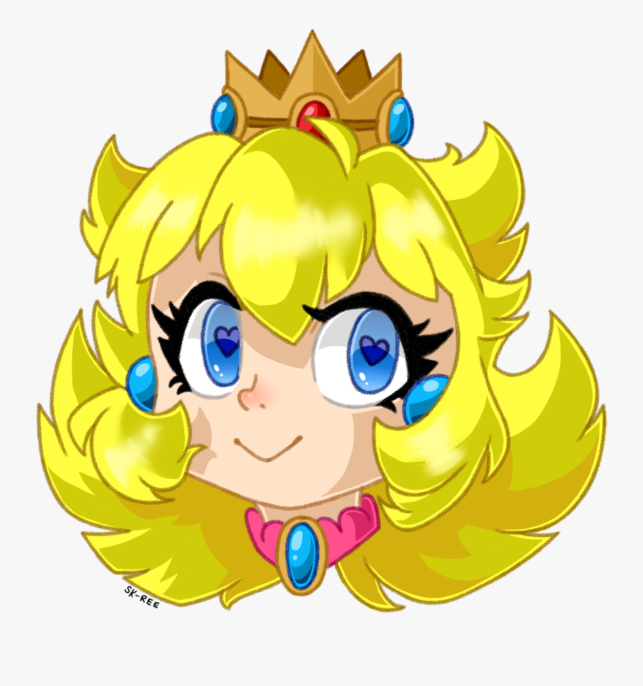 Princess Peach Headshot - Cartoon, Transparent Clipart