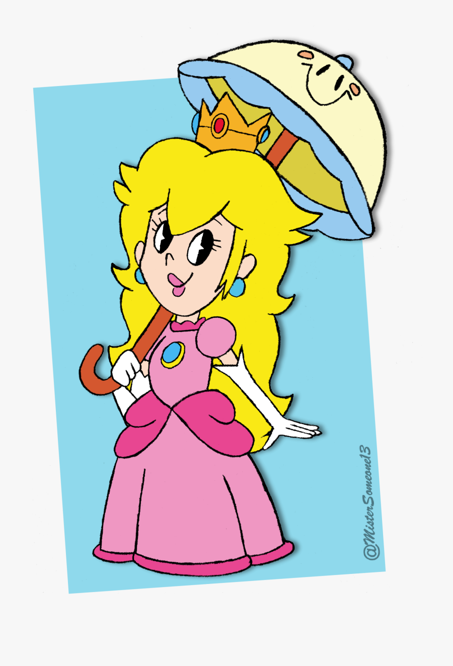 Super Princess Peach - Cartoon, Transparent Clipart