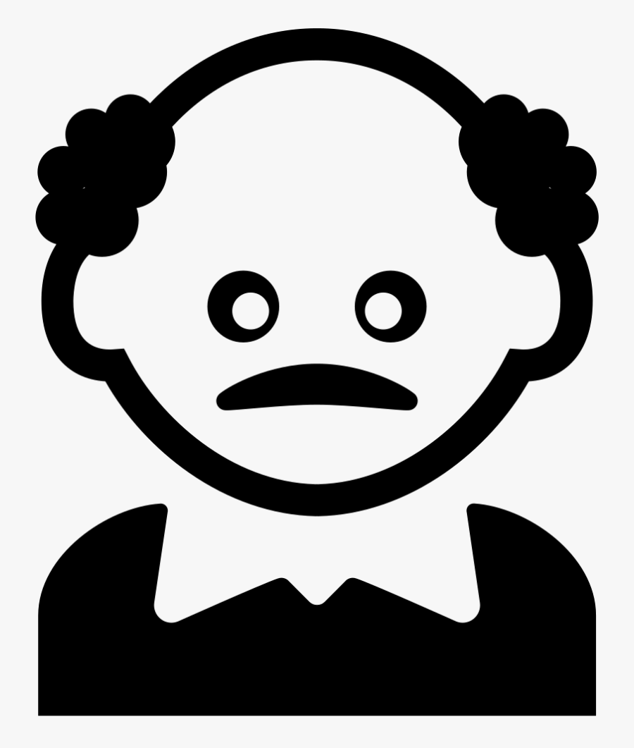 Man With Bald Head And Thin Moustache - Grandfather Silhouette Svg, Transparent Clipart