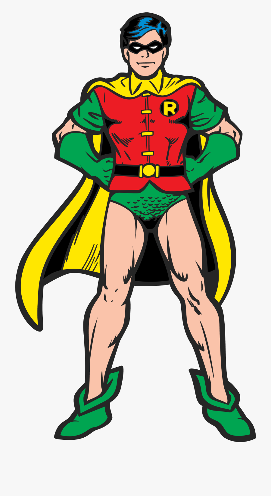 Comic Book Classic Robin, Transparent Clipart