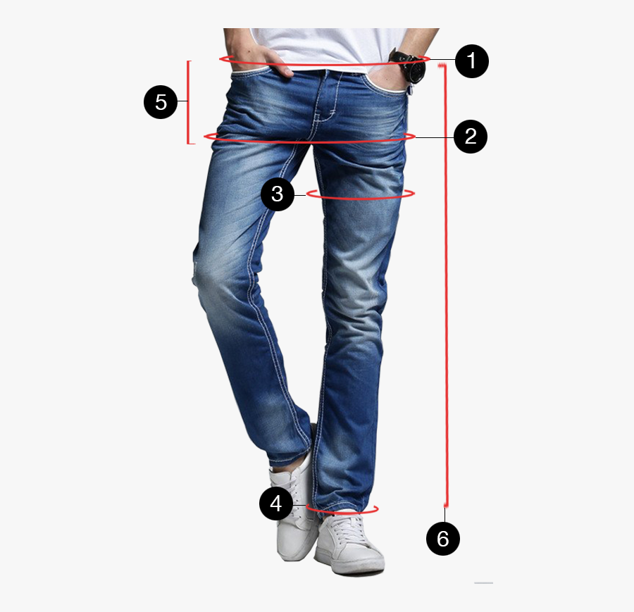 Men Spring Jeans , Png Download - Jeans For Men Costura Blanca, Transparent Clipart