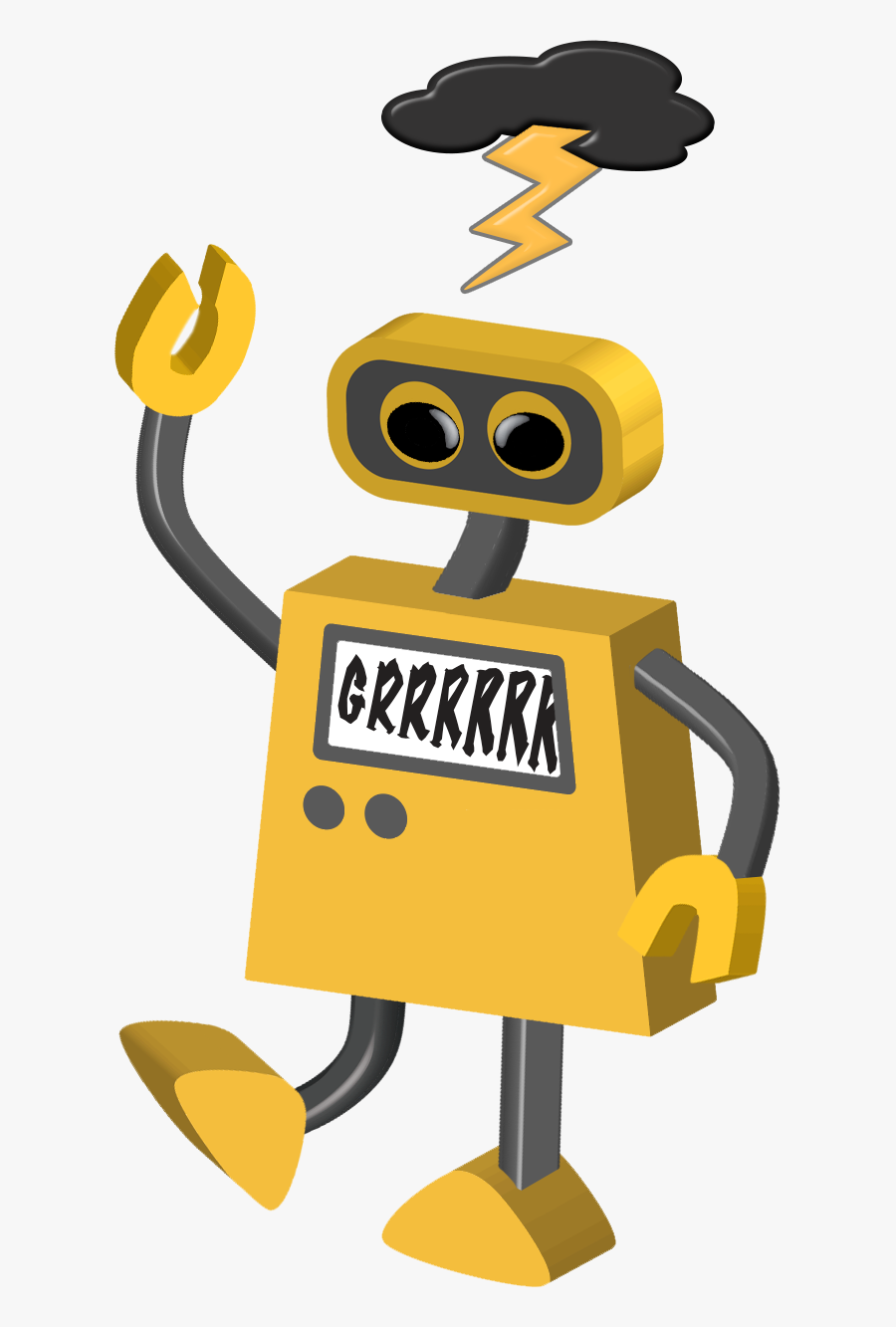 Robots Cartoon Transparent Background, Transparent Clipart