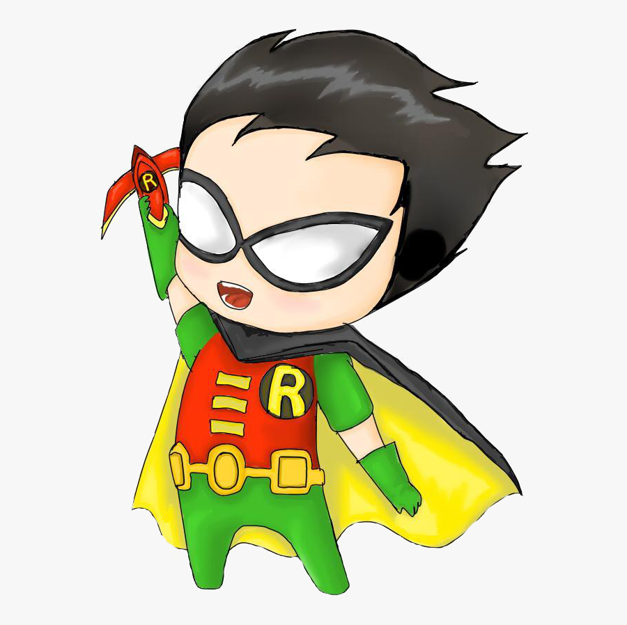 Robin Nightwing Batman Damian Wayne Superman - Os Jovens Titas Chibi, Transparent Clipart