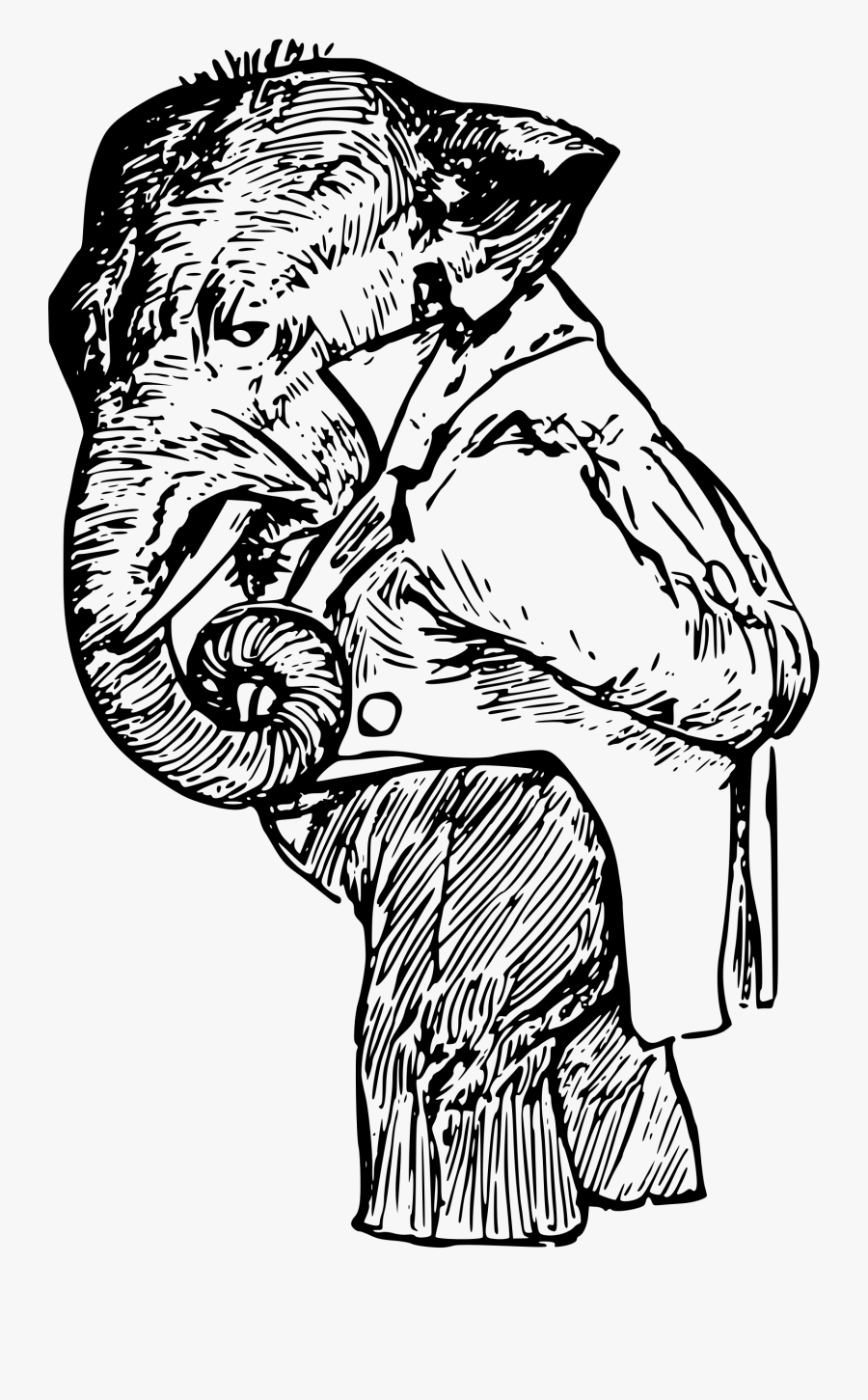 Drawing Elephants Leg, Transparent Clipart