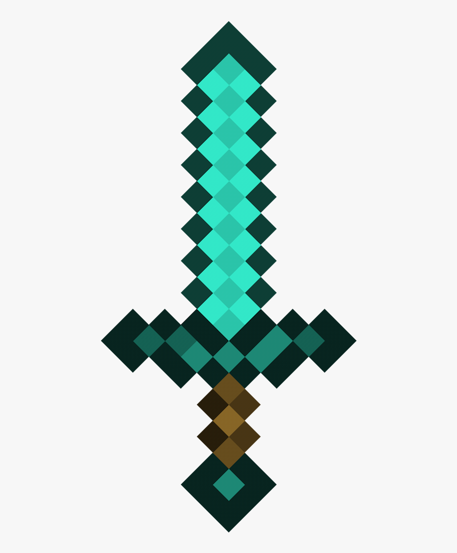 Transparent Minecraft Creeper Clipart - Transparent Minecraft Diamond Sword, Transparent Clipart