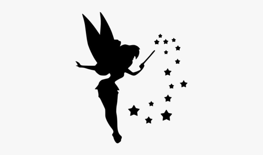 Tinkerbell 1 Decal Sticker - Tinkerbell Black And White, Transparent Clipart