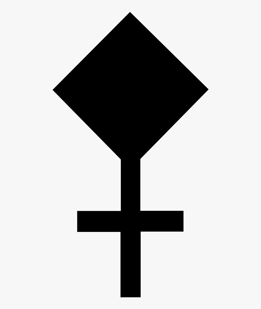 Transparent Crystal Clipart Black And White - Black Moon Lilith Symbol, Transparent Clipart