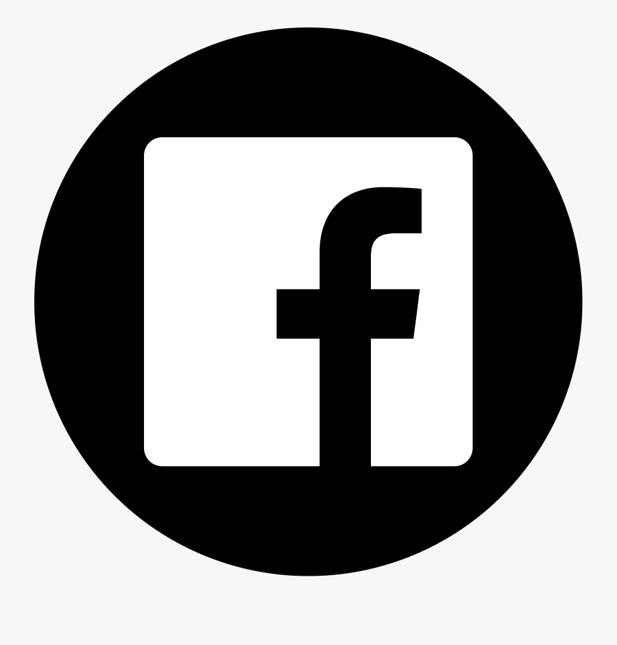 Facebook Logo Black White Transparent Background Black - Black Transparent Background Facebook Logo, Transparent Clipart