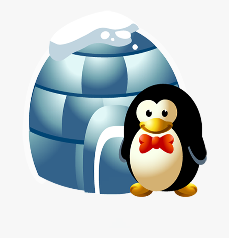 Clip Art North Pole Cartoon - Penguin, Transparent Clipart