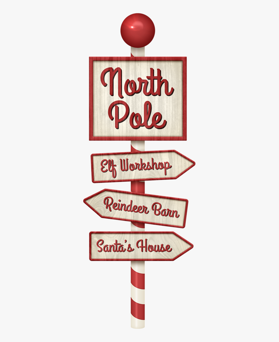 North Pole Sign Clipart, Transparent Clipart