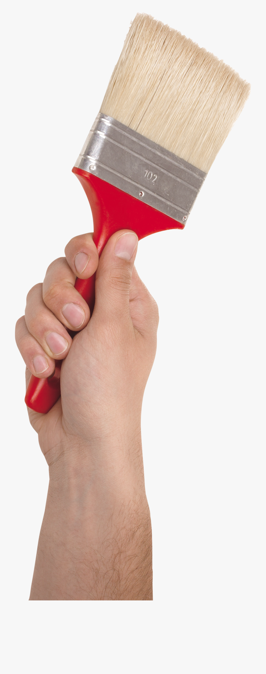 Paint Brush With Hand, Transparent Clipart