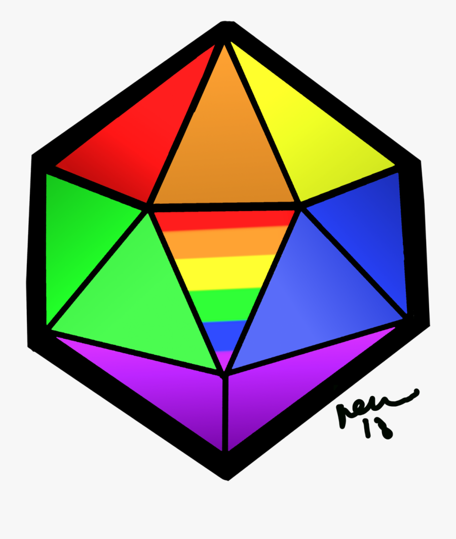 Rainbow Pride D20 Stickers, Etc - Portable Network Graphics, Transparent Clipart