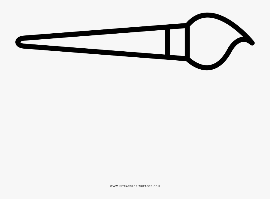 Paintbrush Coloring Page, Transparent Clipart