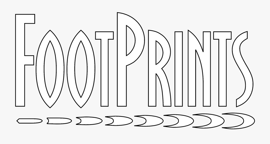 Transparent Footprints White - Calligraphy, Transparent Clipart