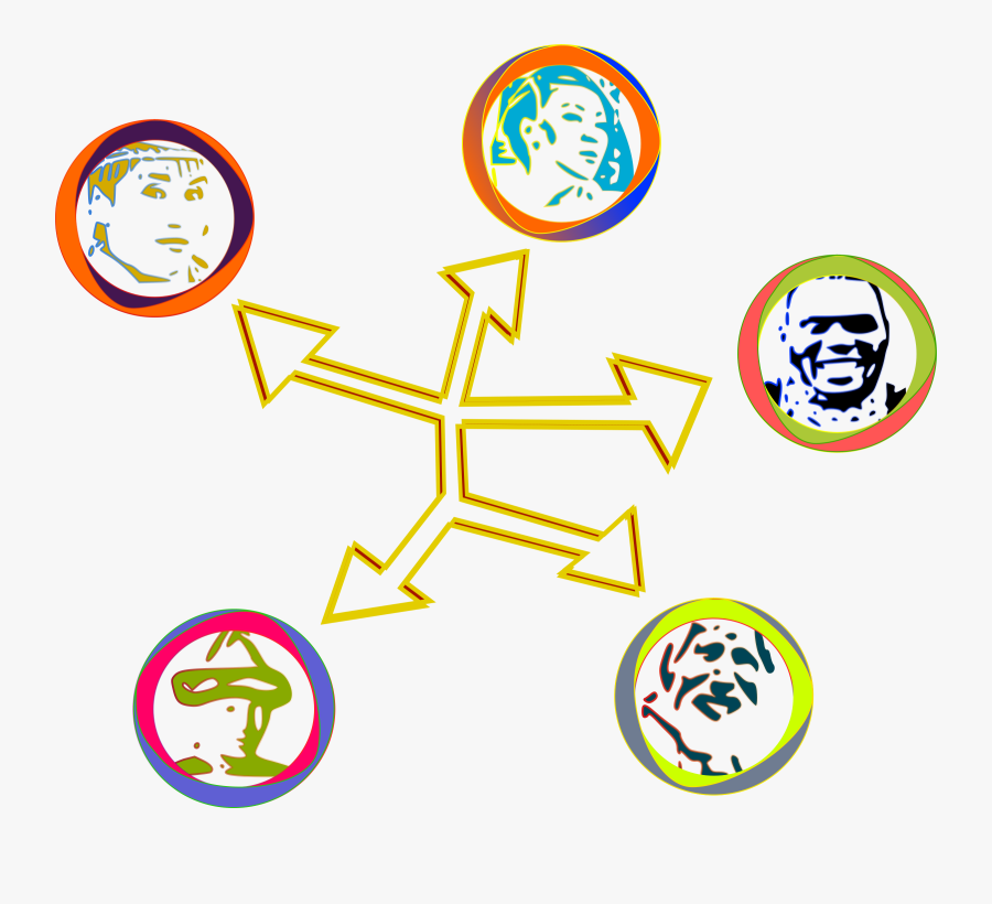 Social Network With Avatars Clip Arts - Social Network, Transparent Clipart