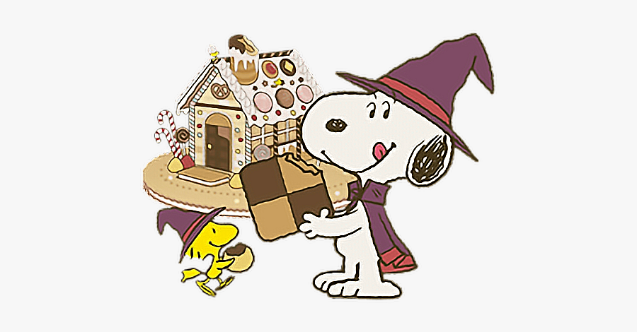 #snoopy #halloween #cute #cookies #woodstock #candy - Cartoon, Transparent Clipart