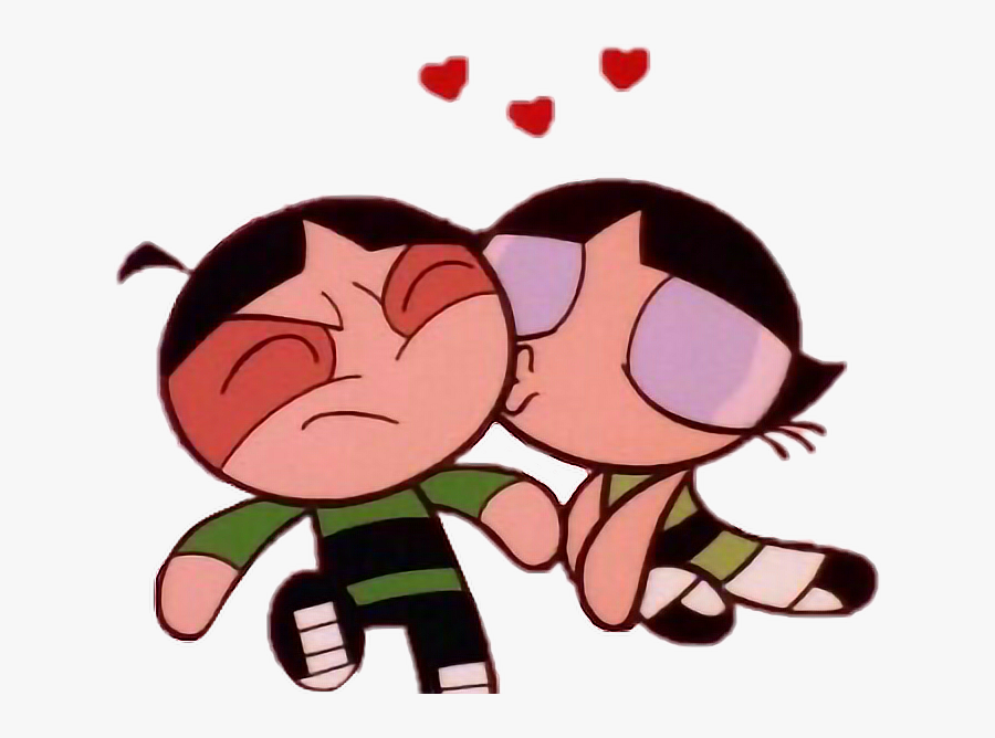#powerpuffgirls #kiss #love #buttercup #blossom #bubbles - Stickers Chicas Superpoderosas Png, Transparent Clipart