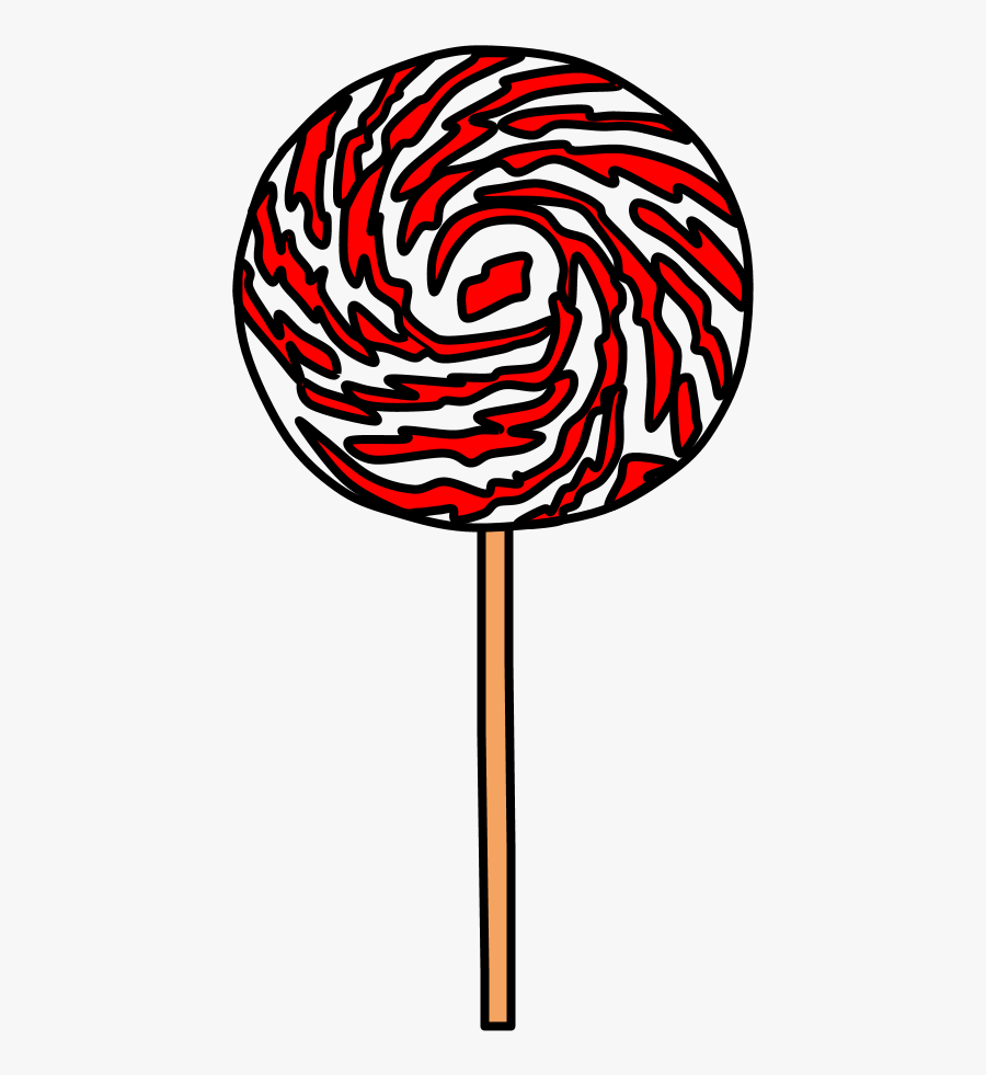 Lollipop, Large, Swirl, Red, White - Red Yellow Green Blue Lollipop, Transparent Clipart
