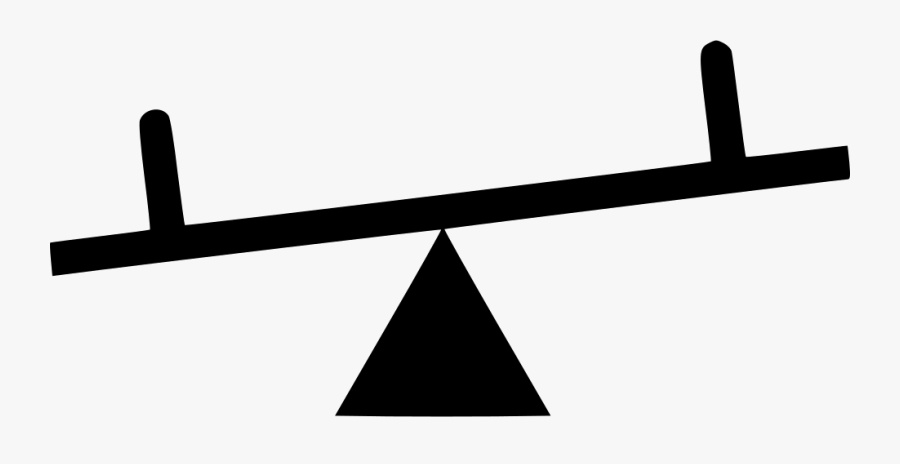 Black And White Seesaw, Transparent Clipart