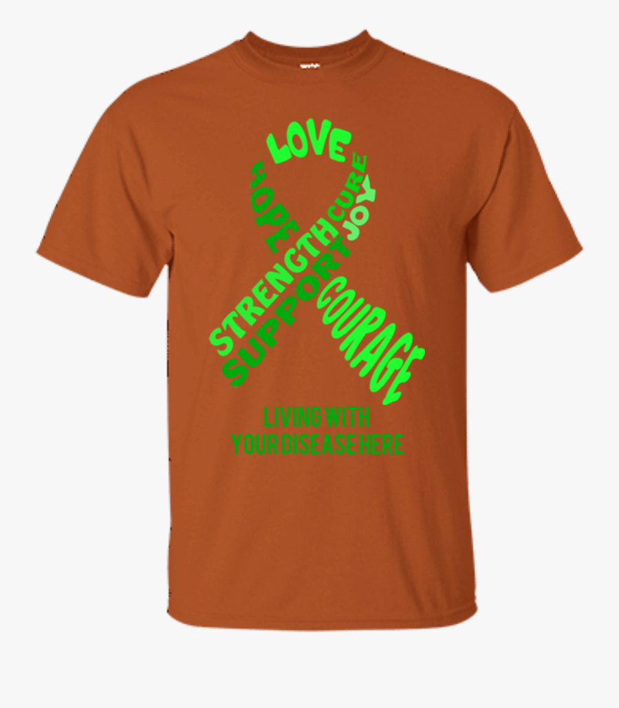 Customizable Green Awareness Ribbon With Words Unisex - Active Shirt, Transparent Clipart