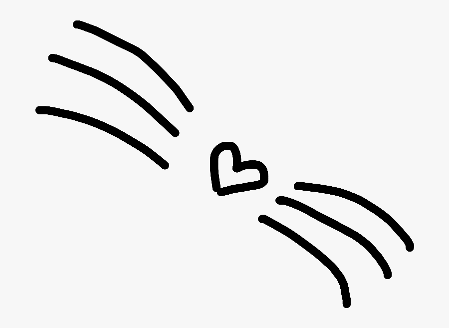 #หนวดแมว #แมว #sticker #cat #heart #black #mustache - หนวดแมว Png, Transparent Clipart