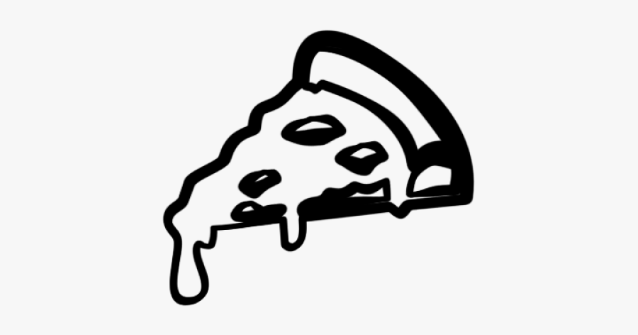 Drawn Tacos Black And White - Pizza Black And White Png, Transparent Clipart