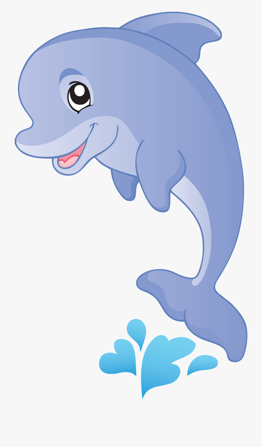 Fish Cartoon Aquatic Animal Clip Art - Dolphin Cartoon No Background, Transparent Clipart