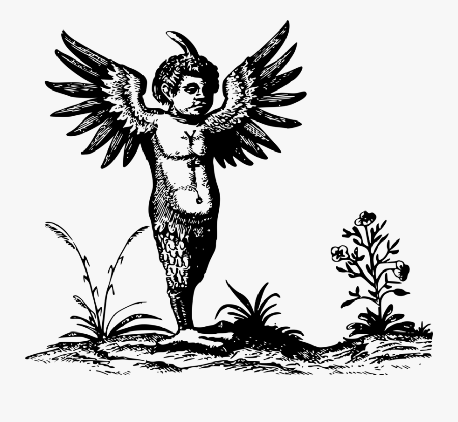 Art,angel,monochrome Photography - Niño Pajaro, Transparent Clipart
