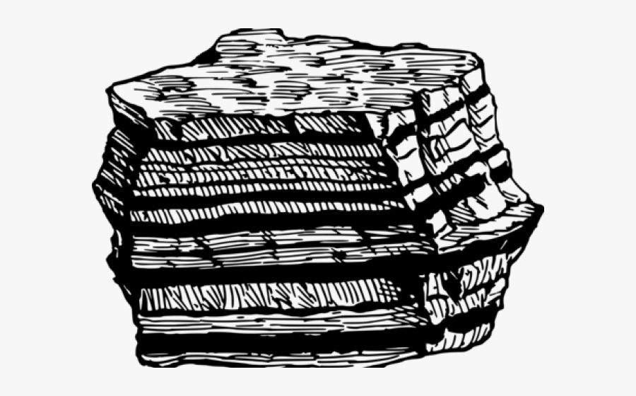 Sedimentary Rocks Black And White, Transparent Clipart