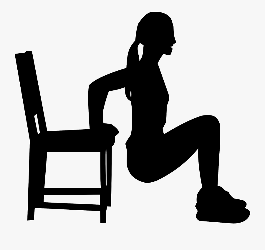 Aerobics, Exercise, Silhouette, Woman, Body, Chair, - Exercise With Chair Silhouette, Transparent Clipart