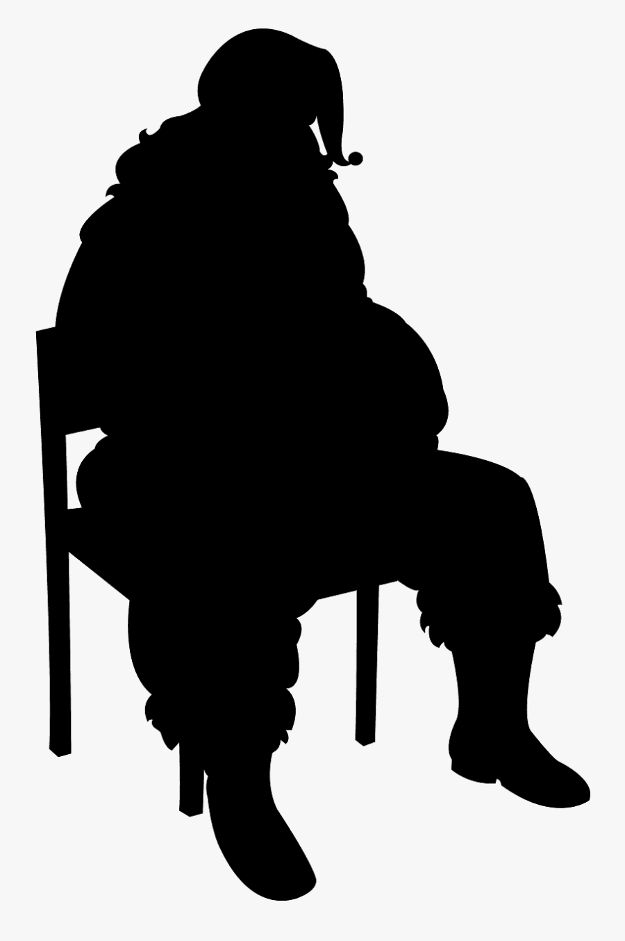Silhueta De Papai Noel, Transparent Clipart