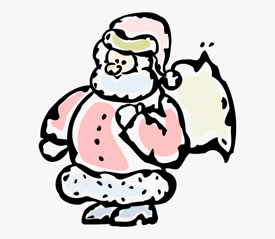 Vector Illustration Of Santa Claus, Saint Nicholas,, Transparent Clipart