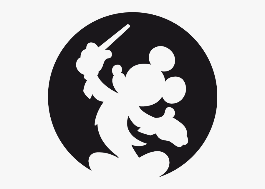 Transparent Mickey Mouse Silhouette Png - Walt Disney Records Logo 1995, Transparent Clipart