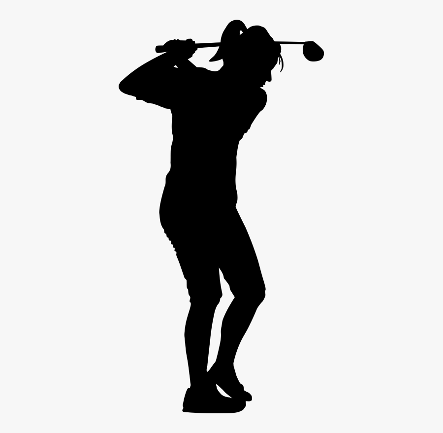 Download Female Golfer Silhouette Clipart Golf Stroke - Girl Golf Silhouette Png, Transparent Clipart