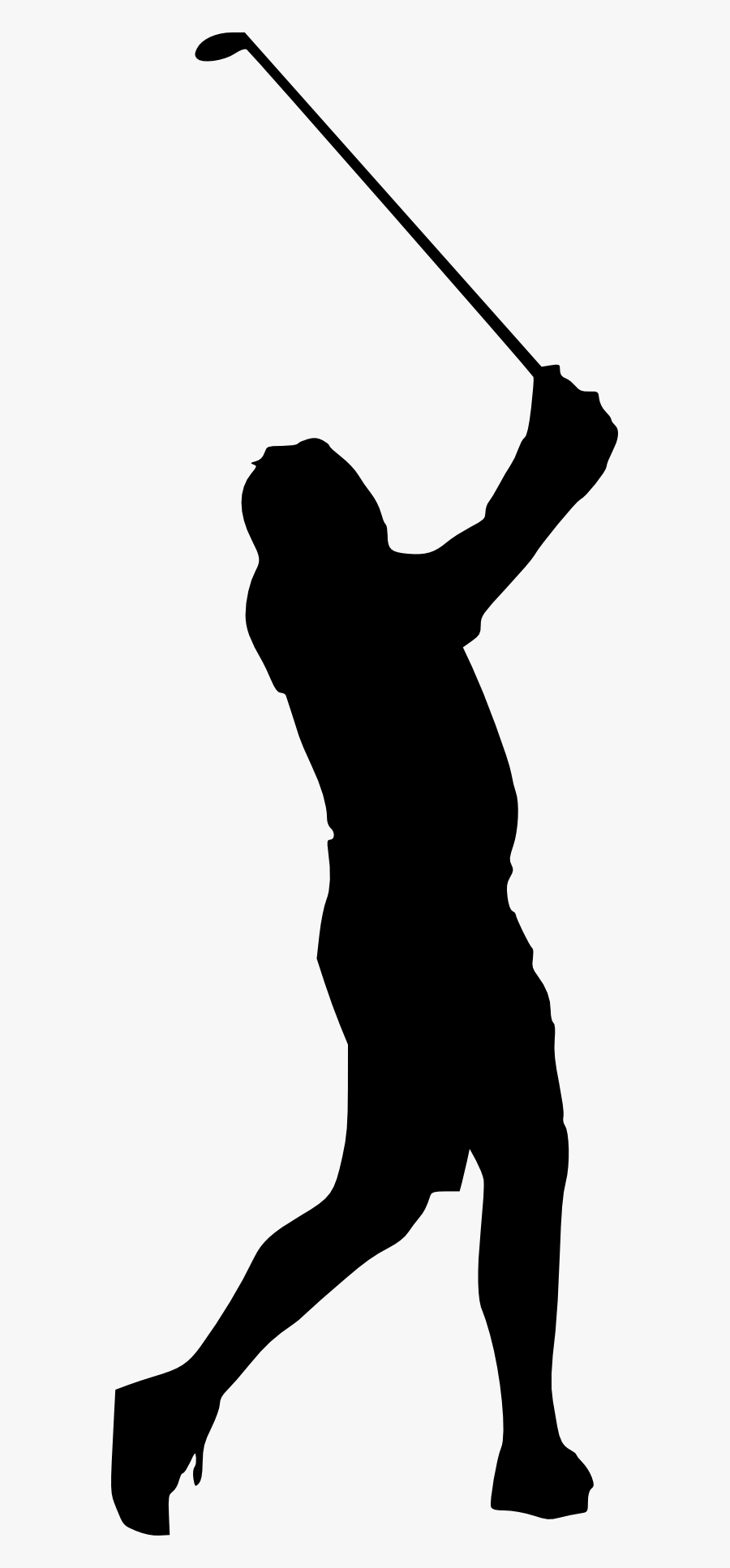 Woman Golfer Silhouette Png, Transparent Clipart