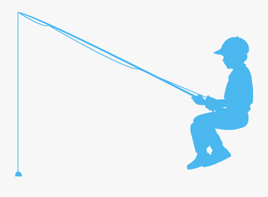 Fishing Boy Silhouette, Transparent Clipart