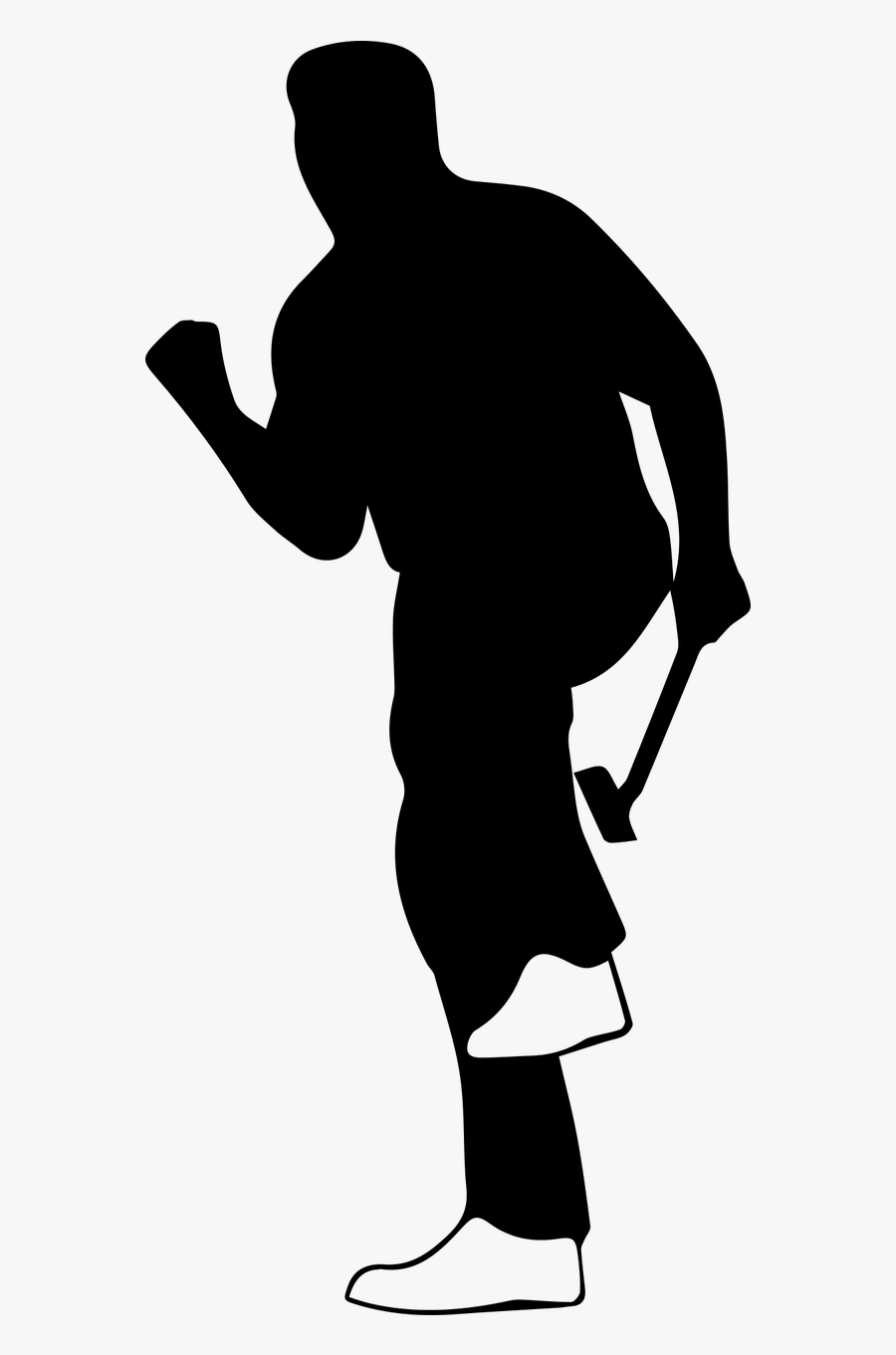 Silhouette Of Golfer Transparent Png, Transparent Clipart