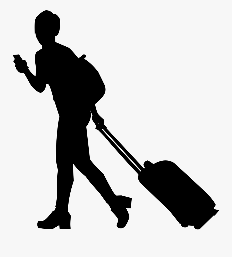Departure - Traveller Silhouette, Transparent Clipart