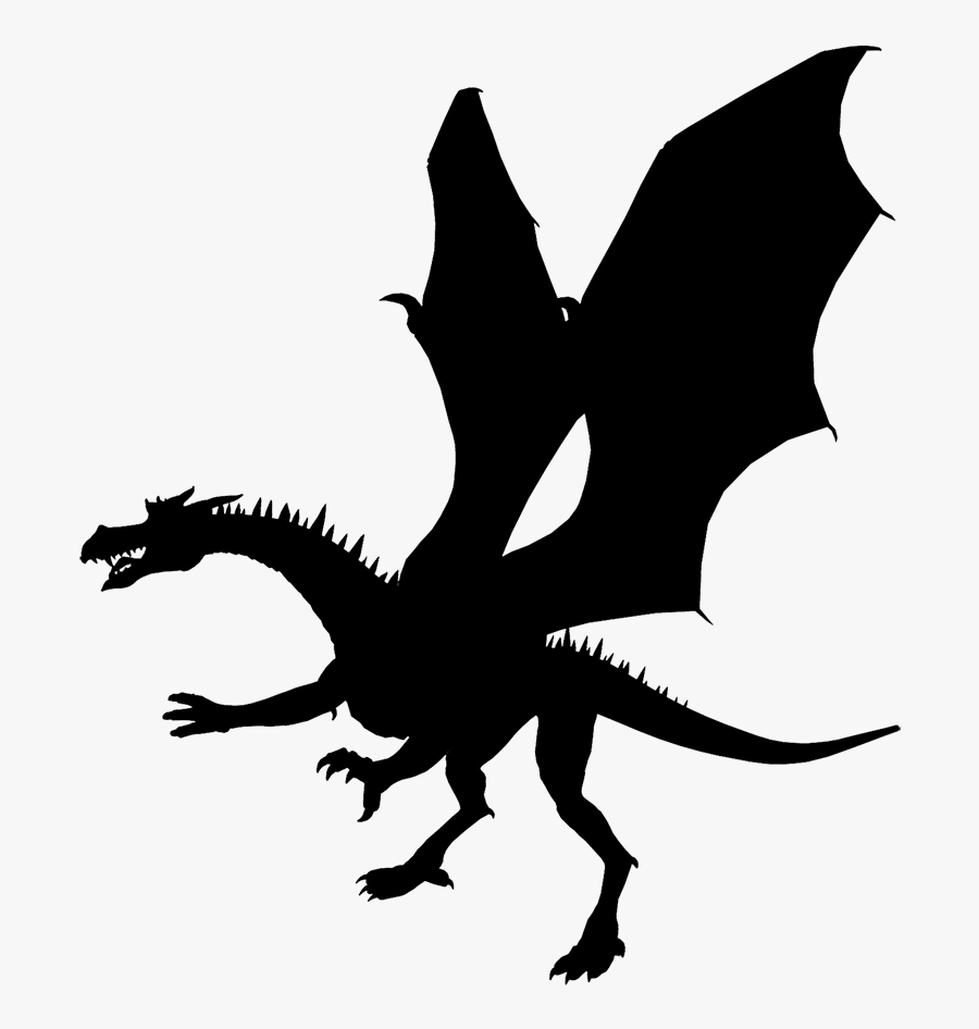 Dragon Silhouette Clip Art - Dragon Clipart, Transparent Clipart