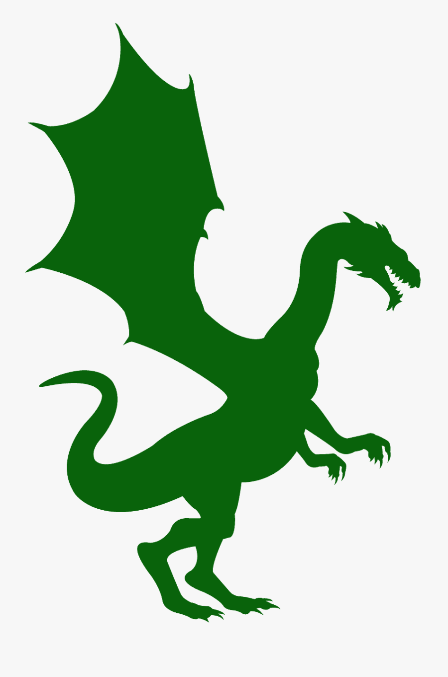 Blue Dragon Silhouette Clipart, Transparent Clipart