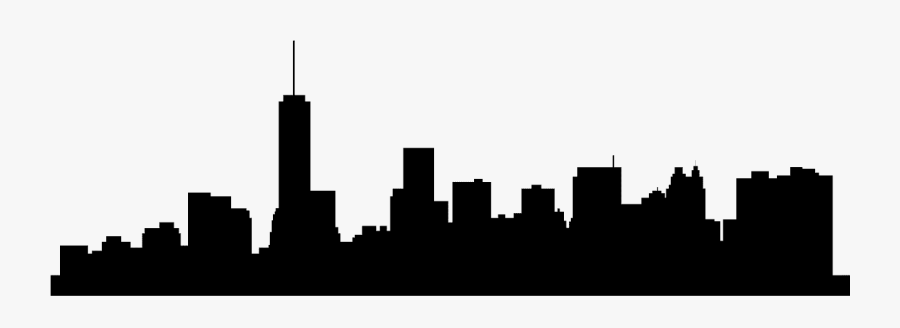 New York Skyline Silhouette Vector, Transparent Clipart