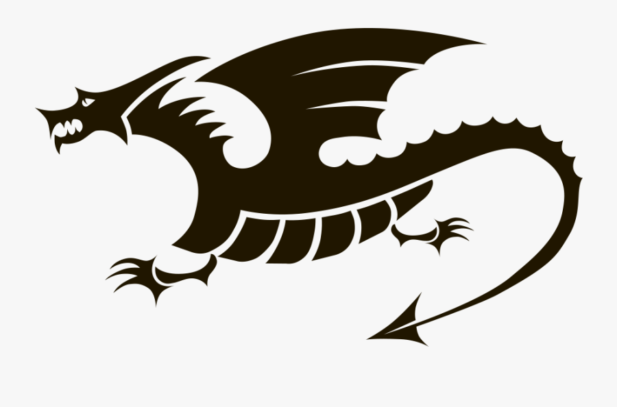 Euclidean Vector Chinese Dragon Silhouette - 飞 龍 剪影, Transparent Clipart