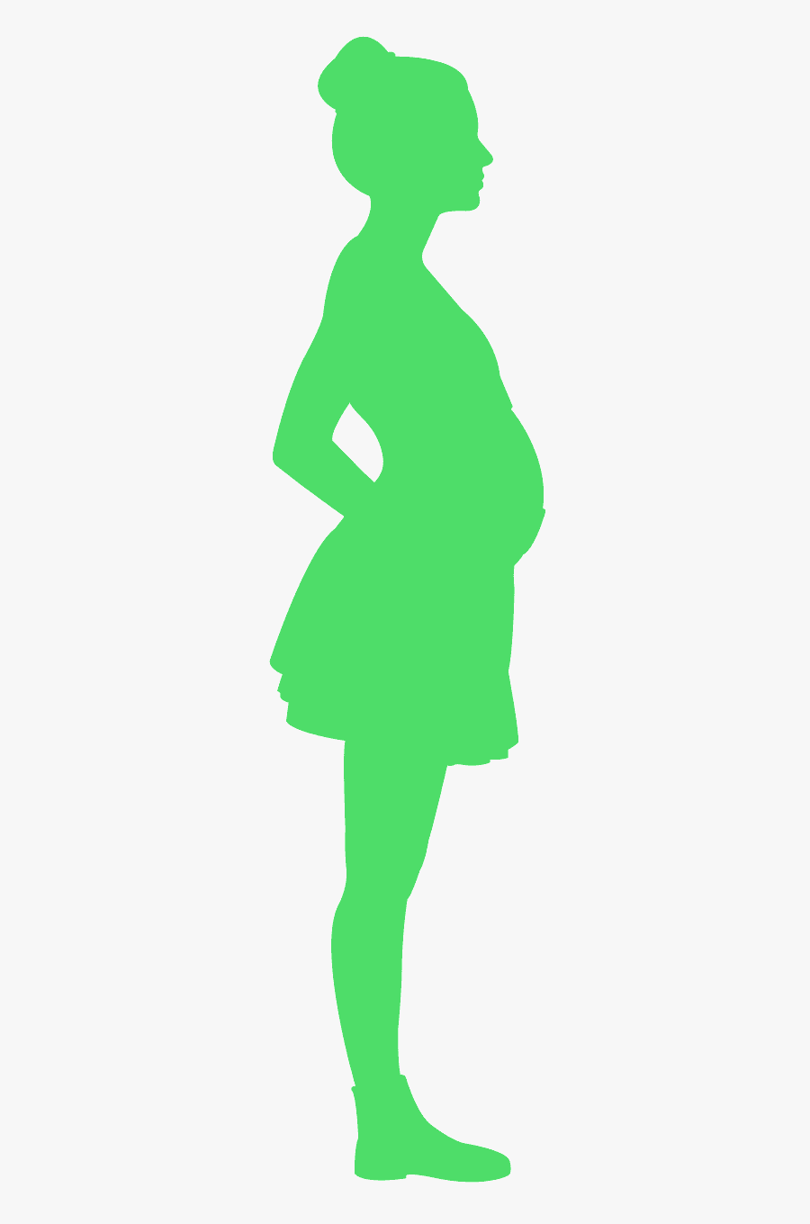 Silhouette Donna Incinta, Transparent Clipart