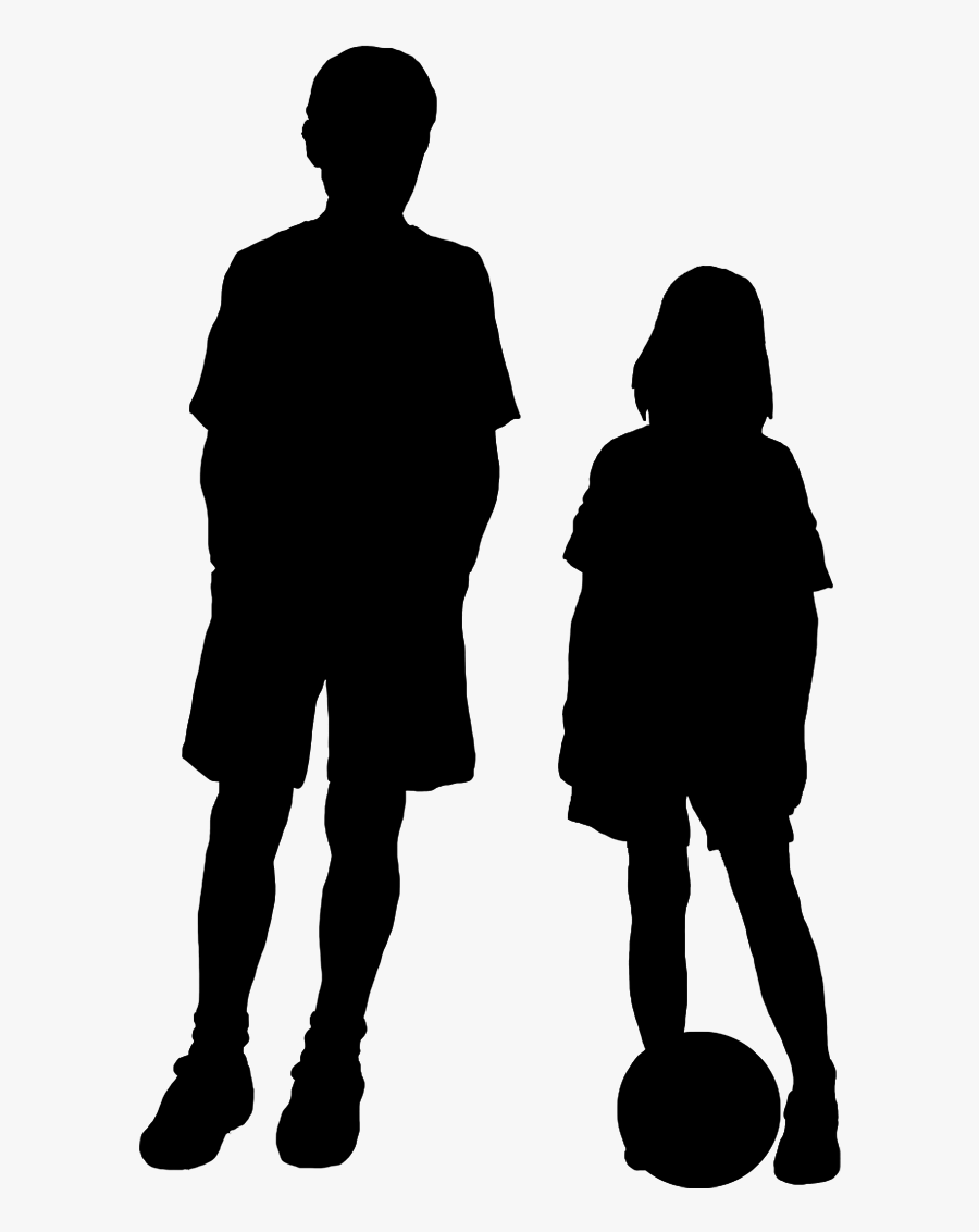 Boy And Girl Silhouette Clip Art - Child Silhouette Png, Transparent Clipart