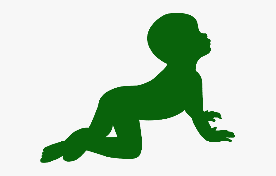 Red Baby Silhouette, Transparent Clipart